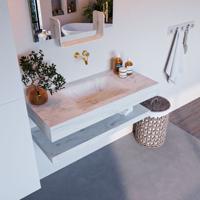 MONDIAZ ALAN-DLUX 100cm planchet Opalo. Vrijhangende wastafel CLOUD midden zonder kraangat, kleur Opalo. - thumbnail