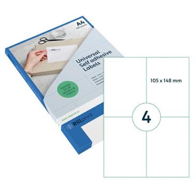 Etiket rillprint 105x148mm mat transparant 100st Etiket rillprint 105x148mm mat transparant 100st