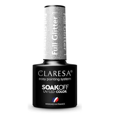 Claresa uv/led gellak 5ml full glitter 1 silver
