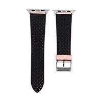 Dot Pattern Leren bandje - Roze - Geschikt voor Apple Watch 44mm / 45mm / 46mm / 49mm - thumbnail