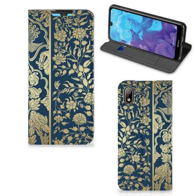 Huawei Y5 (2019) Smart Cover Beige Flowers Huawei Y5 (2019) Smart Cover Beige Flowers