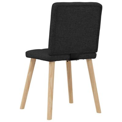 Eetkamerstoelen 6 st stof zwart