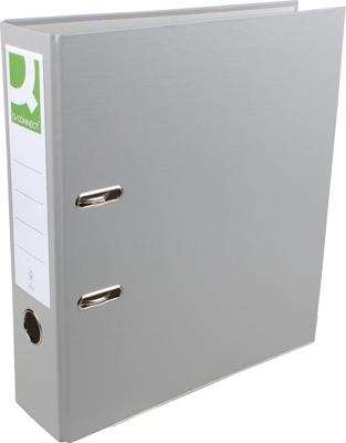 Q-CONNECT ordner, voor ft A4, uit PP en papier, met beschermrand, rug van 8 cm, grijs