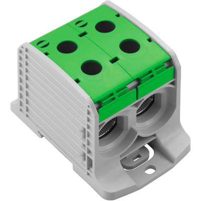 Weidmüller 2502820000 Doorgangsklem 67.60 mm Schroeven Grijs, Groen 1 stuk(s)