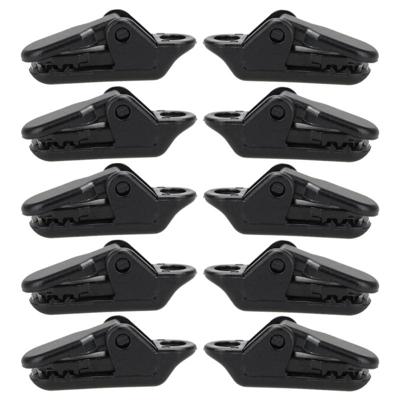 100st tenten accessoires luifel wind touw klem plastic clip Outdoor Camping Tent Alligator CIP haak (zwart)