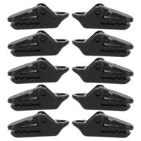 100st tenten accessoires luifel wind touw klem plastic clip Outdoor Camping Tent Alligator CIP haak (zwart) - thumbnail