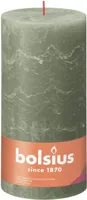 Bolsius stompkaars rustiek shine 10x20cm fresh olive - thumbnail