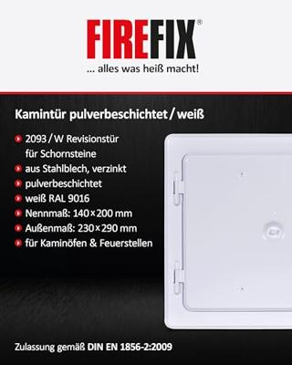 Firefix 2093/W Schoorsteendeur Wit