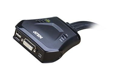 ATEN mini KVM switch 2-port USB CS22D DVI