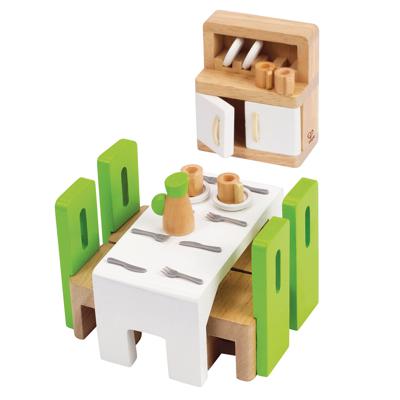 Hape poppenhuis eetkamer
