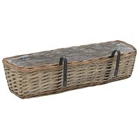 VidaXL Balkonbakken 2 st 60 cm wicker met pe-voering - thumbnail