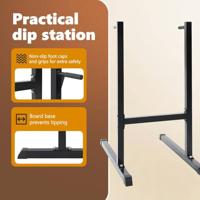 VidaXL Dip station zwart 103.5 x 66.5 x 121.5 cm gepoedercoat staal - thumbnail