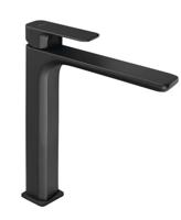 Wastafelmengkraan Sapho Spy 1-hendel Recht Hoog 29.8 cm Mat Zwart - thumbnail