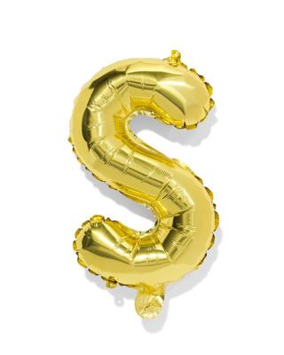 HEMA Folieballon letter S 30cm goud (goud)