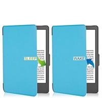 Lunso - Kobo Clara 2E hoes (6 inch) - sleep cover - Lichtblauw - thumbnail