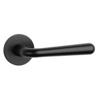 Aprile Massieve Deurkruk Irga Mat Zwart Op Rond Rozet - thumbnail