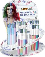 Balpen bic 4kleuren medium assorti - thumbnail