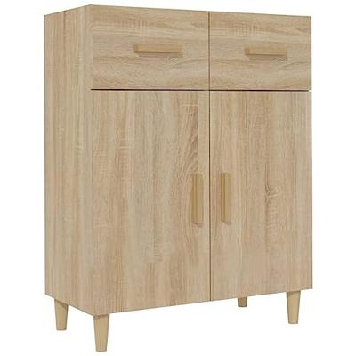 Dressoir 69,5x34x89 cm bewerkt hout sonoma eikenkleurig
