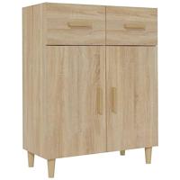 Dressoir 69,5x34x89 cm bewerkt hout sonoma eikenkleurig - thumbnail