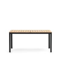 Kave Home Tuintafel 'Bona' Teakhout, 163 x 90cm, kleur Naturel/Zwart - thumbnail