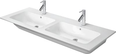Duravit ME By Starck Dubbele Wastafel 130x49x18 cm Keramiek Glanzend Wit