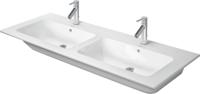 Duravit ME By Starck Dubbele Wastafel 130x49x18 cm Keramiek Glanzend Wit - thumbnail