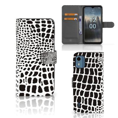 Nokia C12 | Telefoonhoesje | Met pasjeshouder | Slangenprint Nokia C12 | Telefoonhoesje | Met pasjeshouder | Slangenprint