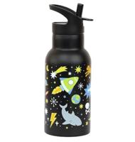 Roestvrijstalen fles voor kinderen GALAXIE A Little Lovely Company, 350 ml zwart - thumbnail