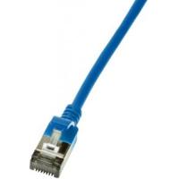 LogiLink CQ9056S RJ45 Netwerkkabel, patchkabel CAT 6A U/FTP 2.00 m Blauw Extreem dun, Vlambestendig, Flexibel, Folie afscherming, Halogeenvrij, Snagless, - thumbnail