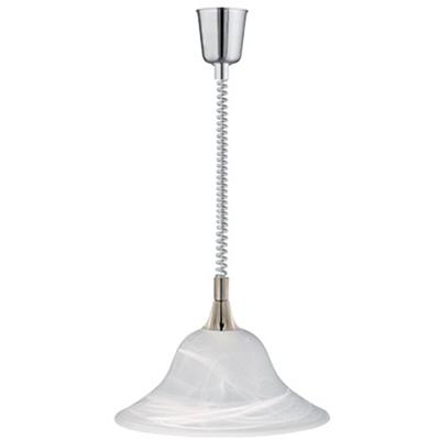 LED Hanglamp - Hangverlichting - Trion Voluna - E27 Fitting - Rond - Mat Nikkel - Aluminium