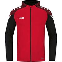 JAKO 6822 Jas Met Kap Performance - Rood/Zwart - S - thumbnail