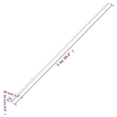 VidaXL Kabelgoot 30x20 mm 30 m pvc
