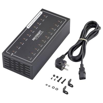VOLTCRAFT UC-20C400W01 USB-oplader 400 W 20x USB-C USB PD Zwart Binnen USB Power Delivery (USB-PD)
