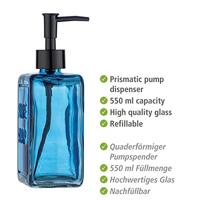 Wenko Zeeppomp - glas - blauw - 550 ml - thumbnail