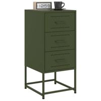 Nachtkastjes 2 st 36x39x78 cm staal olijfgroen - thumbnail