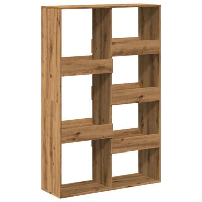 Kamerscherm 100x33x155,5 cm bewerkt hout artisanaal eikenkleur