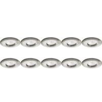 Waterdichte Inbouwspot GU10 Armatuur Set 10 stuks - IP65 Nikkel Ø82mm - thumbnail