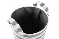 Basket spelset DKD Home Decor Wit Grijs Strepen 35 x 35 x 40 cm 3 Onderdelen (3 Stuks) - thumbnail
