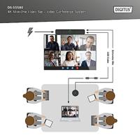 Digitus DS-55580 4K videoconferentiesysteem 3840 x 2160 Pixel Luidspreker, Microfoon, Snelle autotracking via AI, Standvoet, Stereomicrofoon, Voice tracking - thumbnail