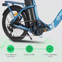 Elektrische Fiets Youin BK1003 AMSTERDAM Blauw 250 W 20" - thumbnail