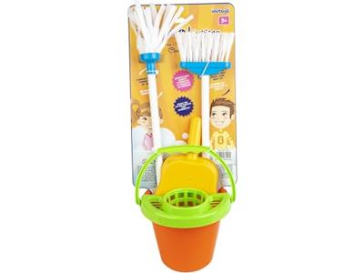 Reinig & Opberg Kit Cleaning Home 16 Kubus Zwabber Stoffer en blik Bezem