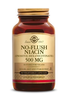 Solgar No-Flush Niacine 500 mg Capsules