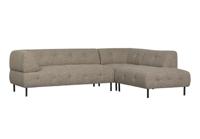 WOOOD Hoekbank 'Lloyd' Rechts, kleur Bruin Melange - thumbnail