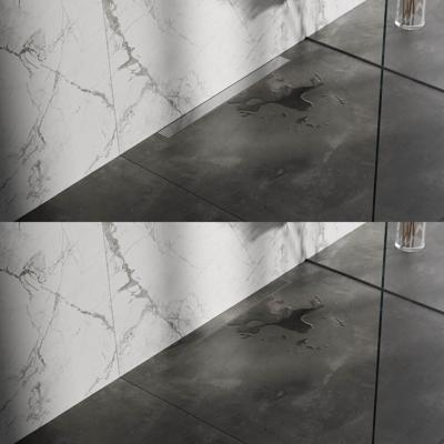 Brauer Douchegoot met Multifunctioneel Rooster en Flens Voor Wandmontage - 70 cm - Rvs Geborsteld