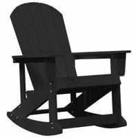 Adirondack Schommelstoel Zwart 73.5 x 92 x 90cm HDPE - thumbnail