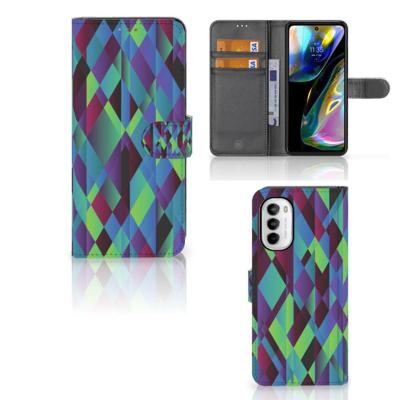Motorola Moto G52 | Moto G82 | Book Case | Abstract Green Blue
