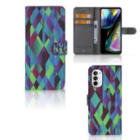 Motorola Moto G52 | Moto G82 | Book Case | Abstract Green Blue - thumbnail