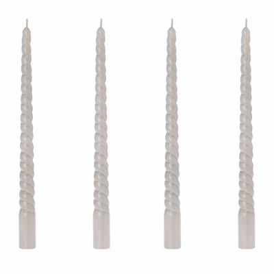 Riverdale - Dinerkaarsen Gedraaid - Set van 4