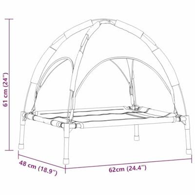 VidaXL Hondenbed bruin 62 x 48 x 61 cm staal