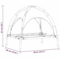 VidaXL Hondenbed marineblauw 62 x 48 x 61 cm staal - thumbnail